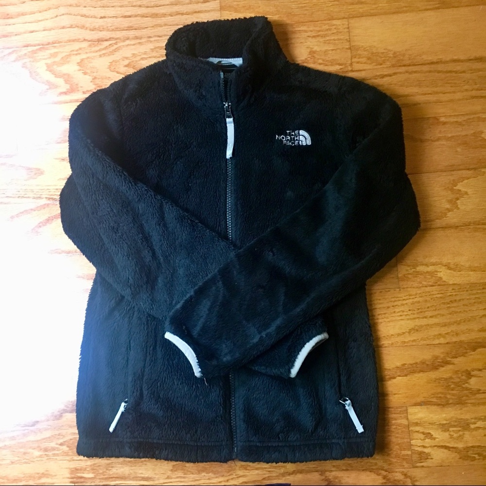 Girls black Northface Jacket M (10/12)